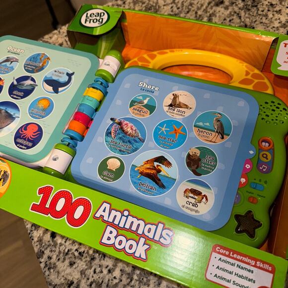 Leapfrog Learning 100 Animals Interactive Bilingual Take-Along Book NEW IN BOX - Picture 5 of 5